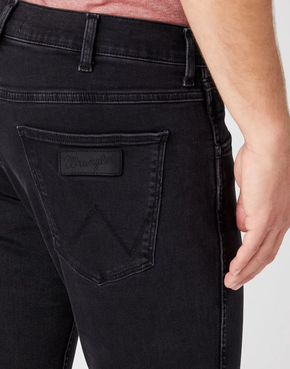 Wrangler Greensboro Modern Straight Denim Jeans Black Crow