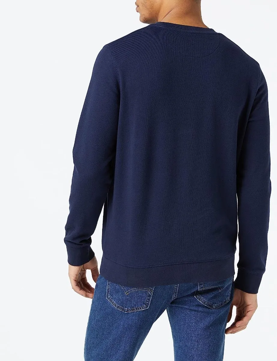 Wrangler Logo Crew Neck Sweatshirts Navy