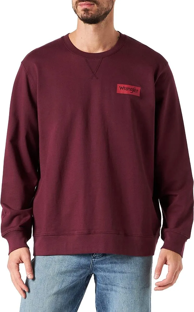 Wrangler Logo Crew Neck Sweatshirts Winetasting